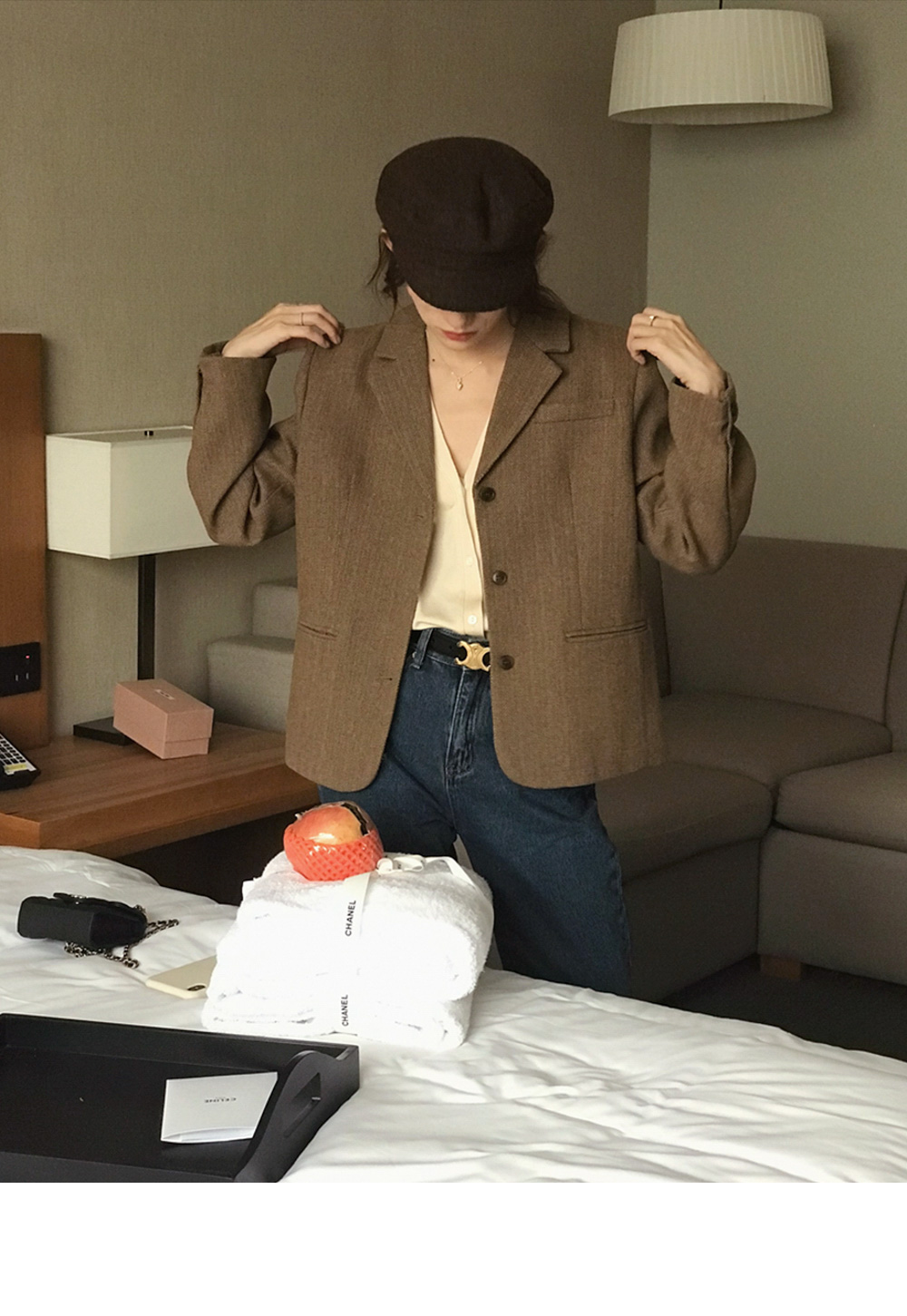 [단독][봄🌷하객룩][1천장돌파] 마가렛 헤링본 싱글자켓 상세 이미지 12