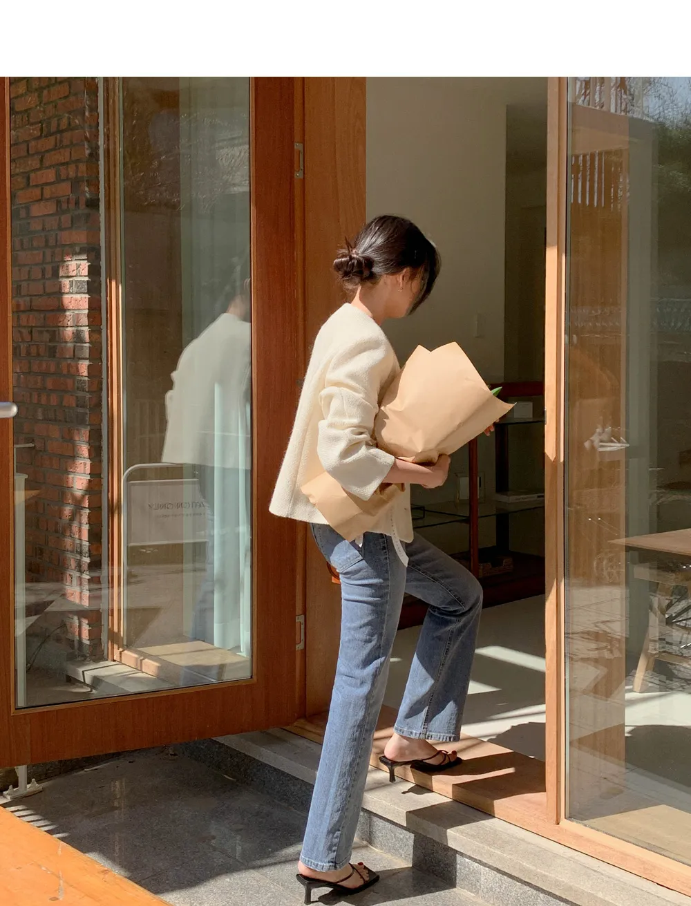 [봄BEST🌷하객룩/오피스룩][1만장돌파][코코메이드]엔느 노카라 트위드자켓 상세 이미지 8
