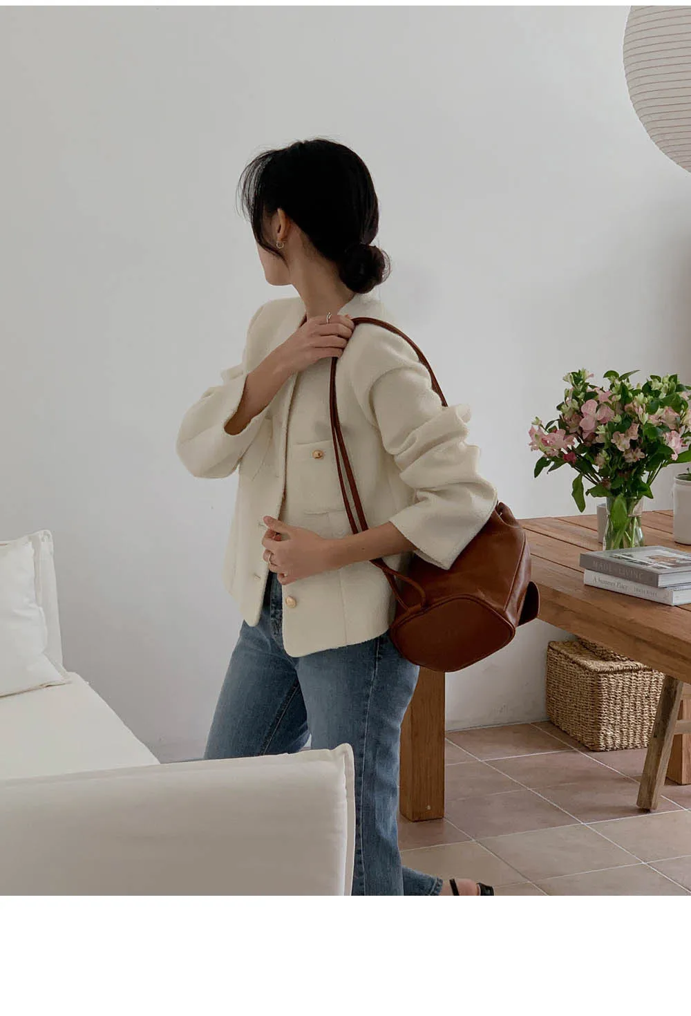 [봄BEST🌷하객룩/오피스룩][1만장돌파][코코메이드]엔느 노카라 트위드자켓 상세 이미지 13