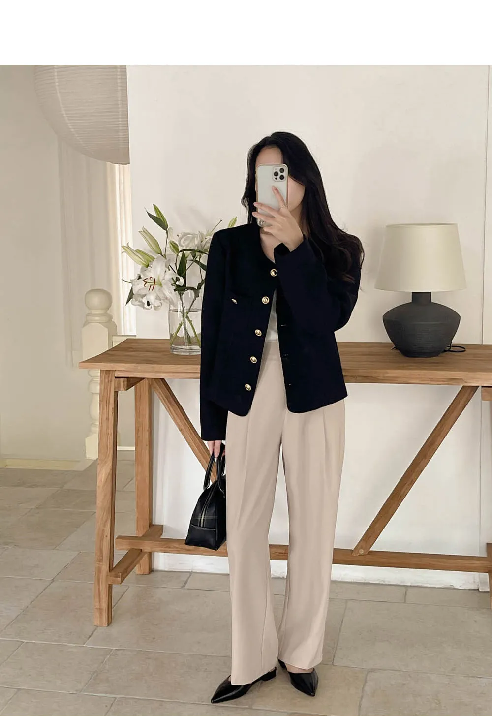 [봄BEST🌷하객룩/오피스룩][1만장돌파][코코메이드]엔느 노카라 트위드자켓 상세 이미지 44