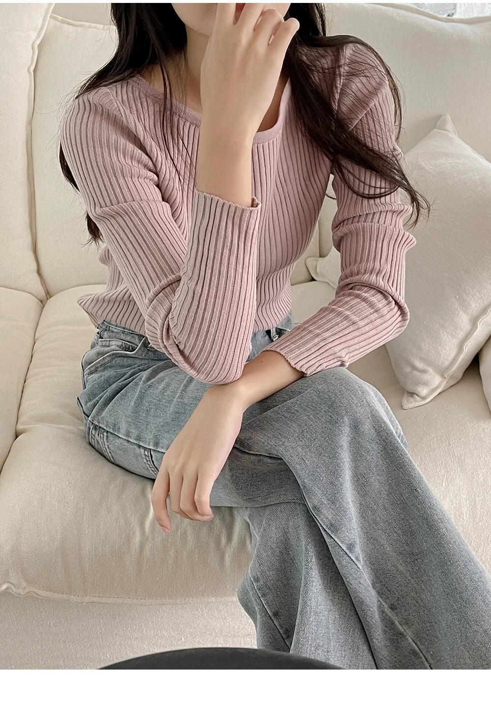코코블랑 [봄신상🌷][4천장돌파] 노크 골지 니트