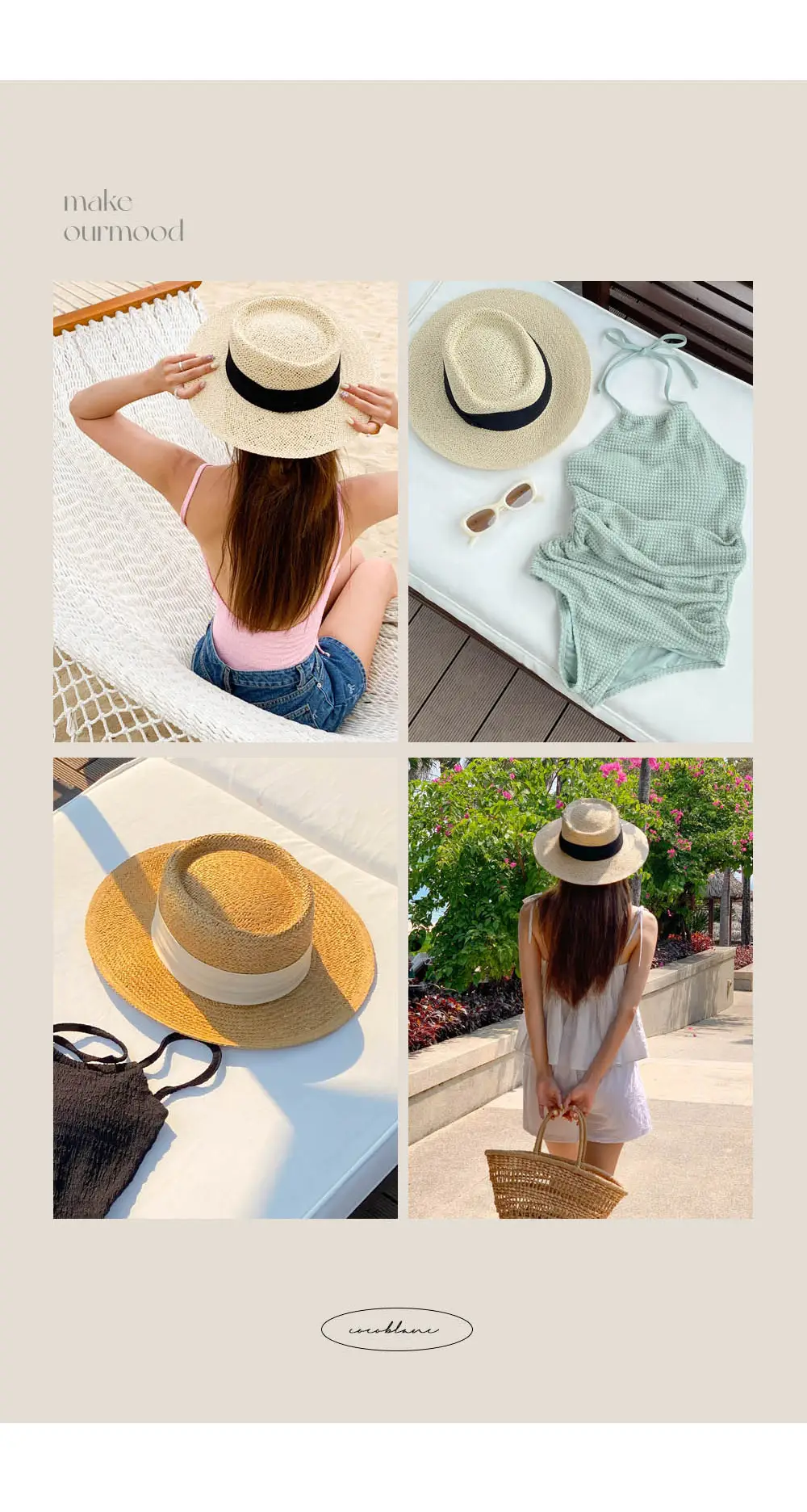 [여름신상🌴휴가룩] 모브 라피아 페도라 상세 이미지 3