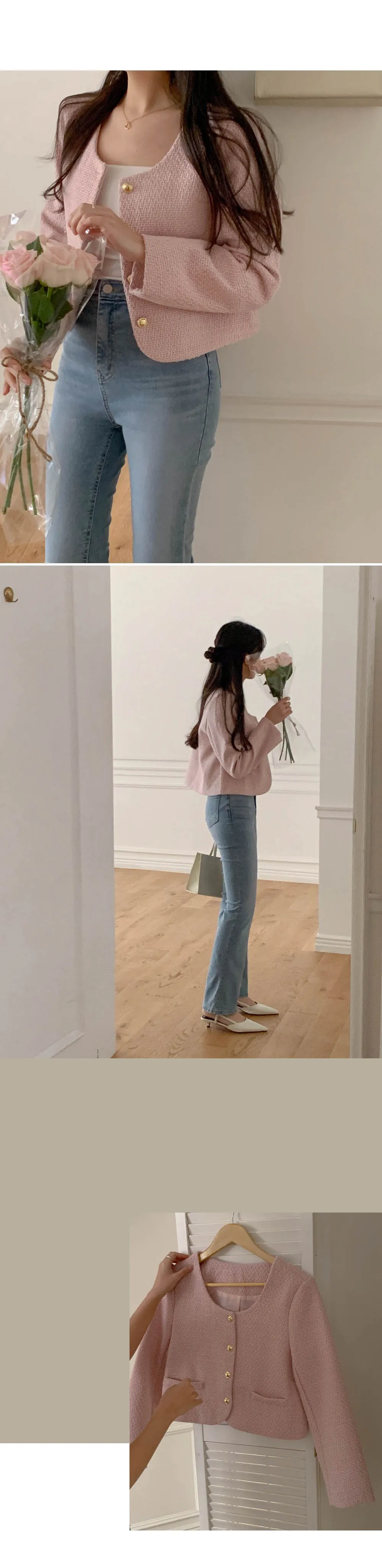 [봄신상♥하객룩] 페블 트위드 자켓 상세 이미지 11