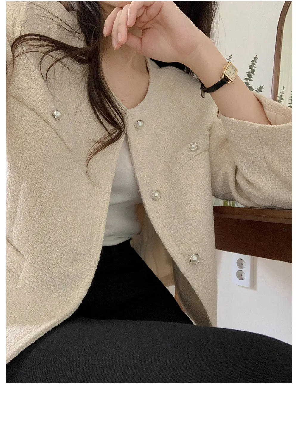 [단독][봄신상🌷하객룩/오피스룩][1천장돌파][코코메이드]퍼퓸 트위드 자켓 상세 이미지 45