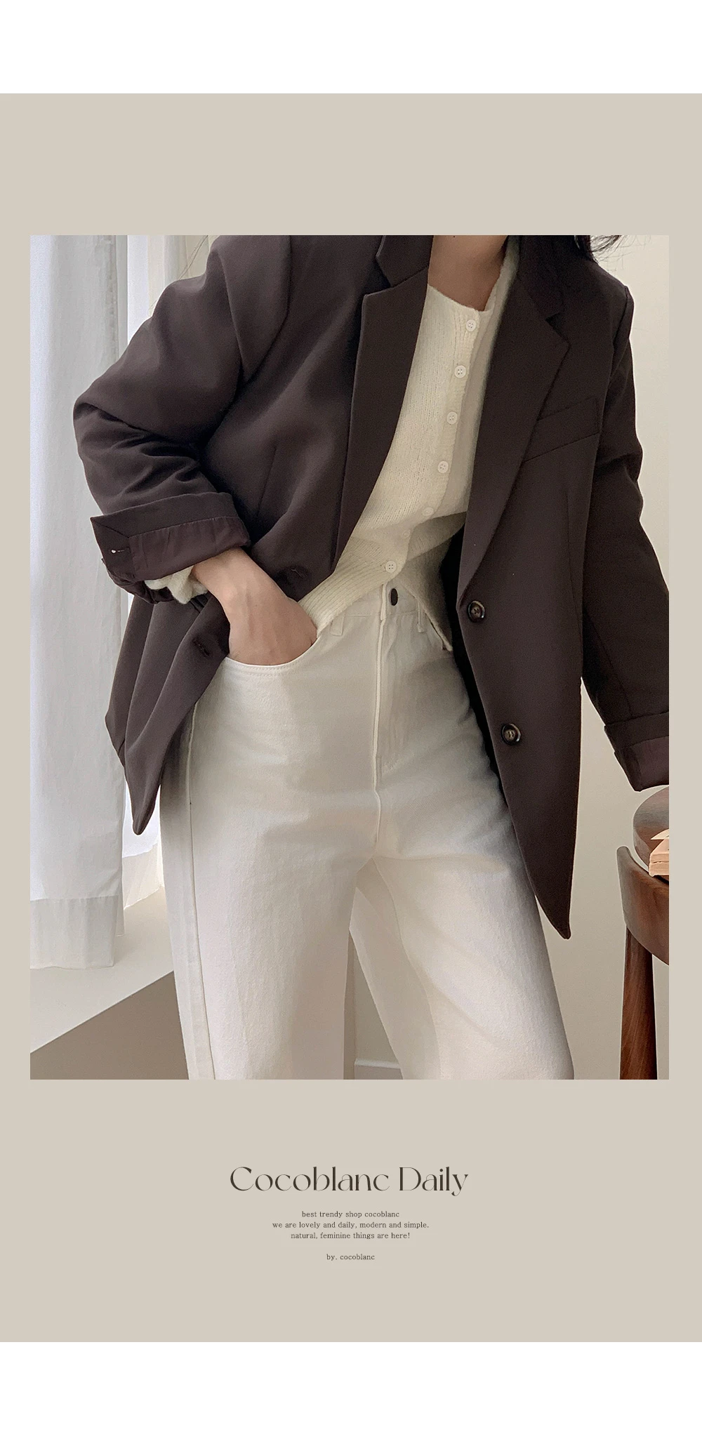 [봄🌷드뮤어/오피스룩][코코메이드]멀시 테일러드 자켓 상세 이미지 73