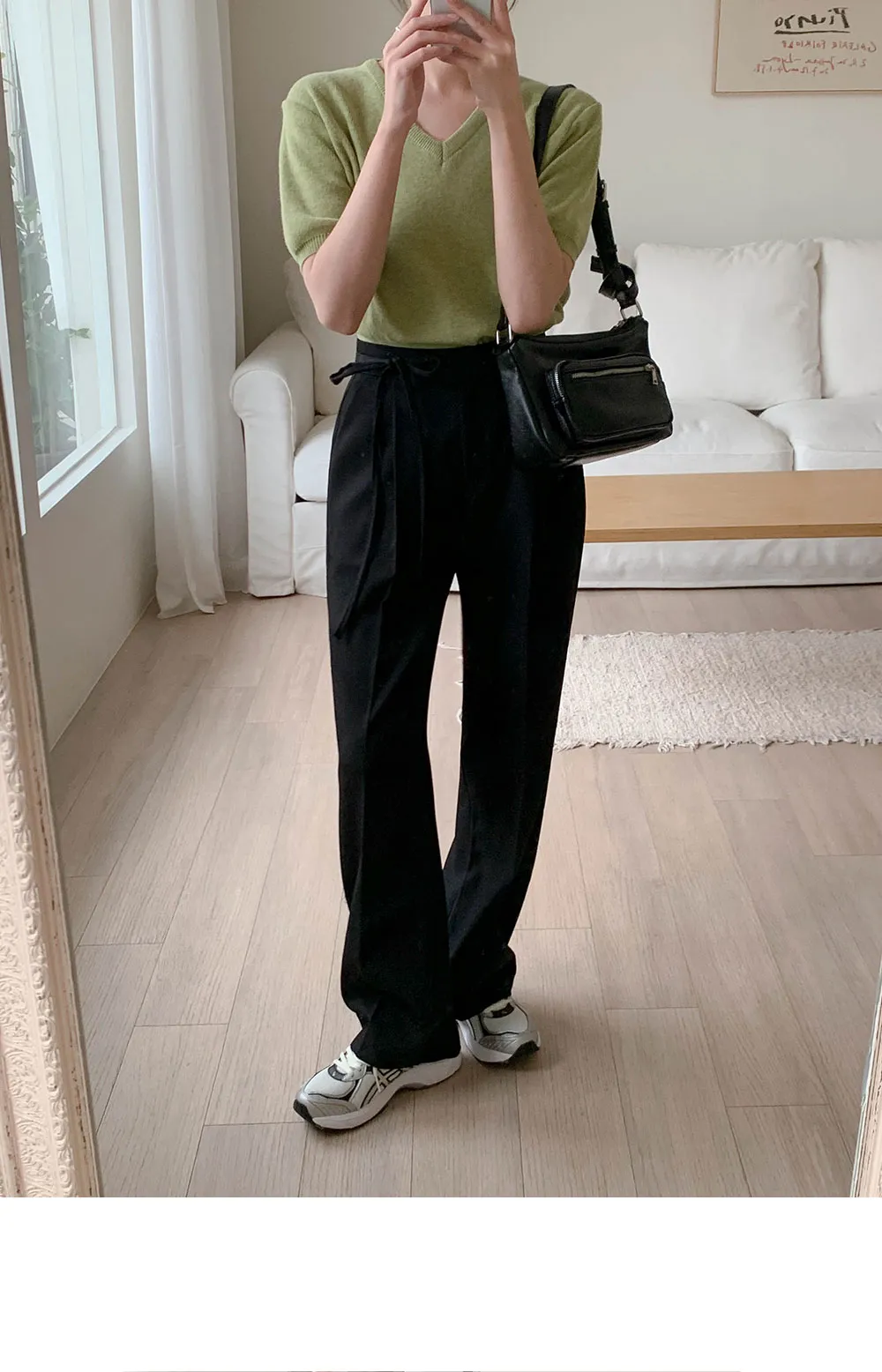 [여름신상🌴하객룩] 원턱 사이드 스트랩 슬랙스 상세 이미지 21