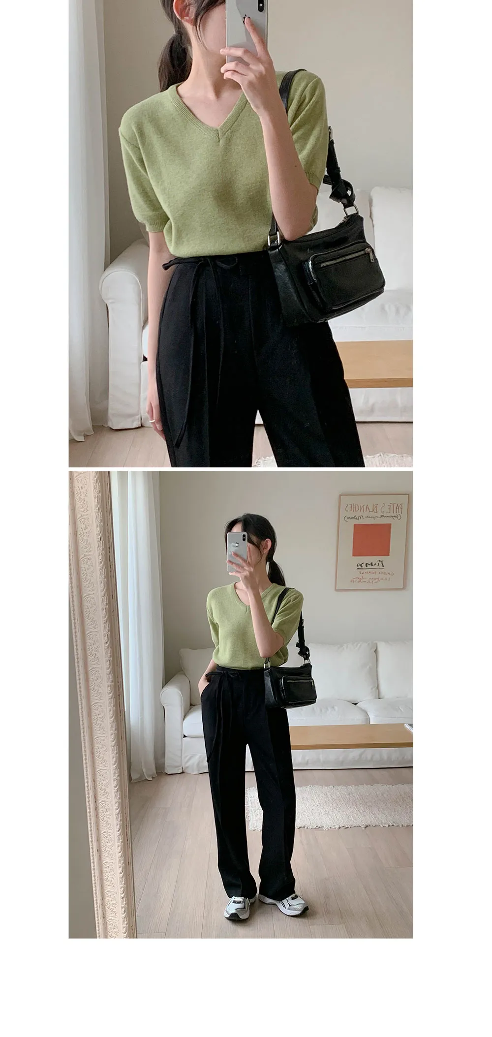 [여름신상🌴하객룩] 원턱 사이드 스트랩 슬랙스 상세 이미지 22
