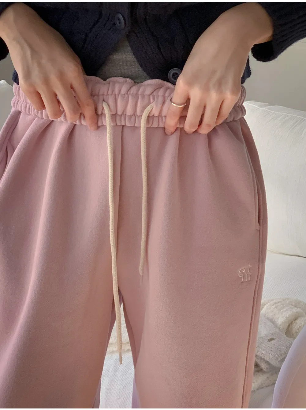 [봄🌷투웨이/기본ver추가][코코메이드]에먼트 자수 조거팬츠(밴딩) 상세 이미지 47