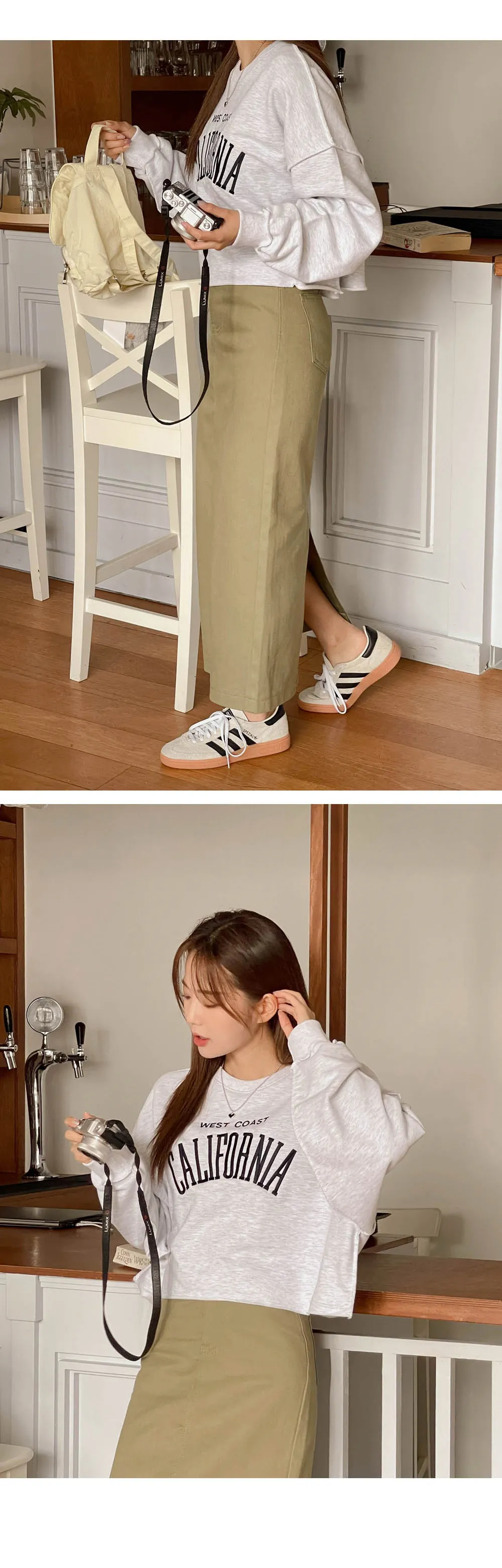 [가을신상♥개강룩][1천장돌파][~2XL까지] 탄탄핏 코튼 트임 롱스커트(길이선택) 상세 이미지 13
