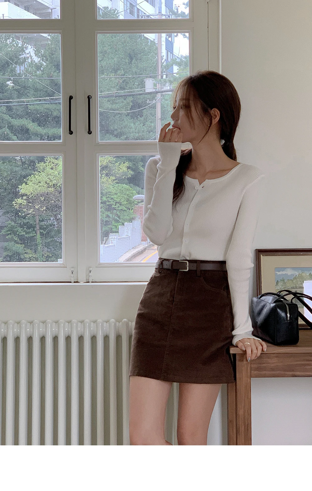 [단독][봄🌷하객룩][1천장돌파] 페이블 코듀로이 스커트(벨트set) 상세 이미지 9