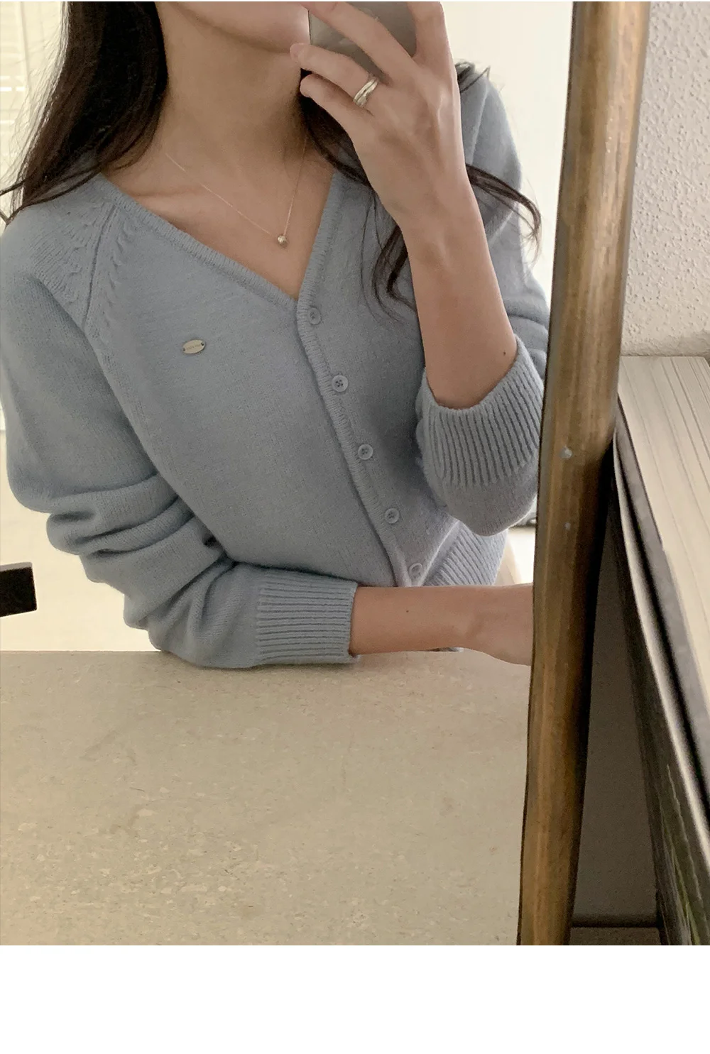 [봄🌷파스텔톤] 실버 팬던트 가디건 상세 이미지 21