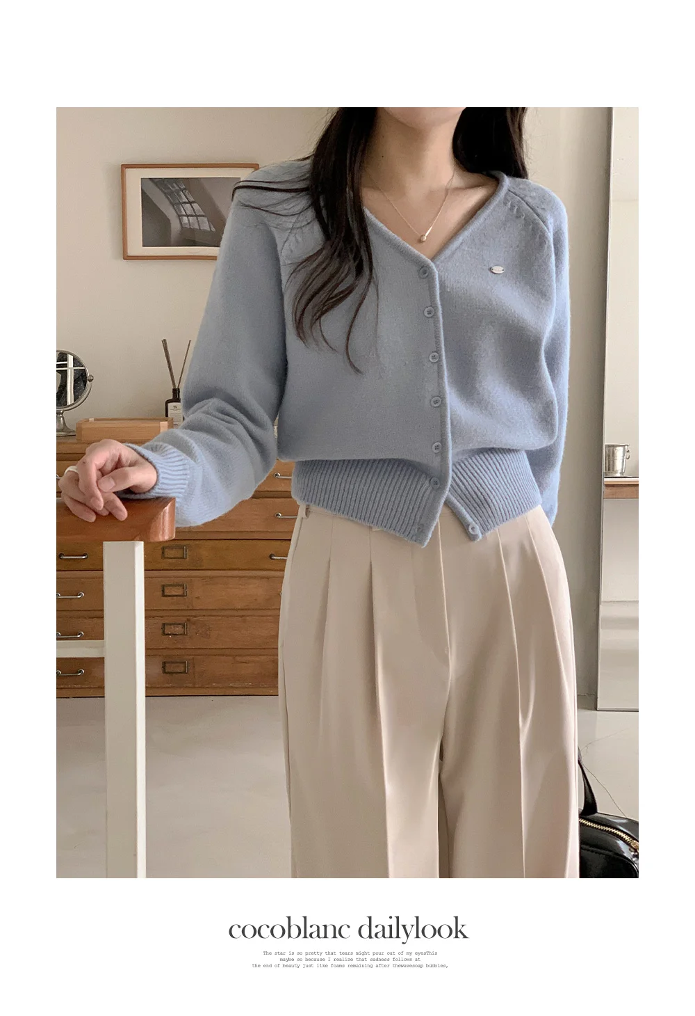 [봄🌷파스텔톤] 실버 팬던트 가디건 상세 이미지 22