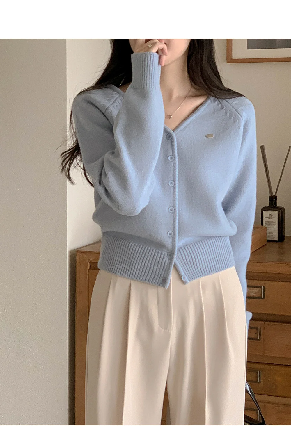 [봄🌷파스텔톤] 실버 팬던트 가디건 상세 이미지 32
