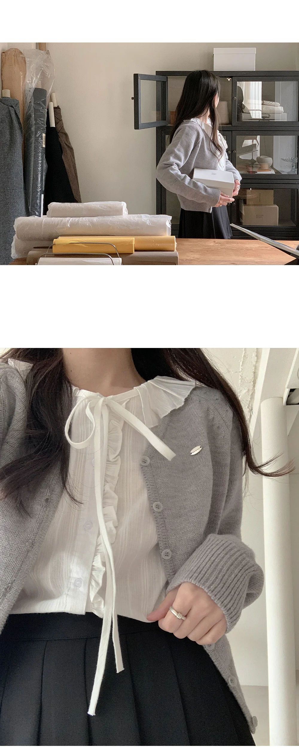 [봄🌷파스텔톤] 실버 팬던트 가디건 상세 이미지 39
