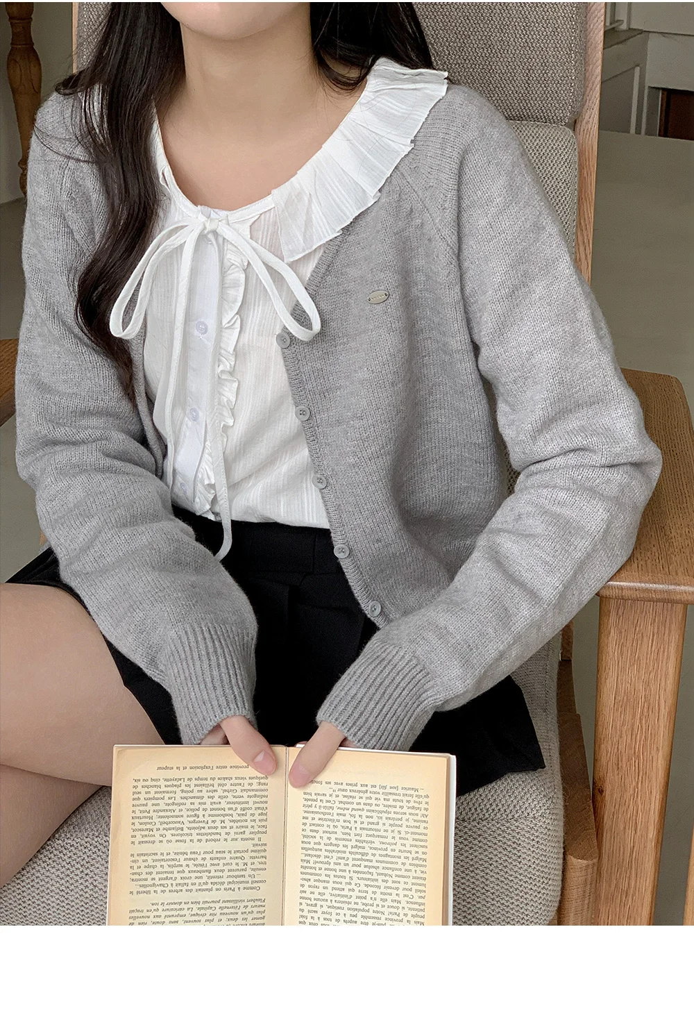 [봄🌷파스텔톤] 실버 팬던트 가디건 상세 이미지 45